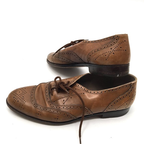 Bally brown leather Oxford dress shoes lace up leather sole classic 10.5 D men's - Picture 6 of 13